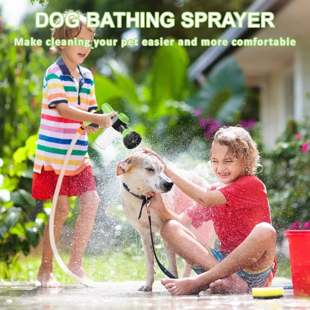 Foam and rinse pet shower
