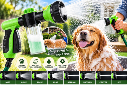 Foam and rinse pet shower