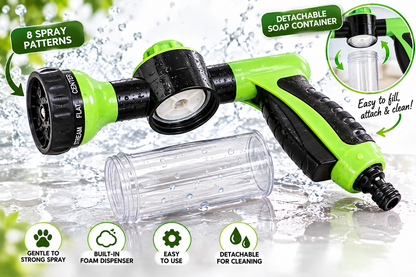Foam and rinse pet shower