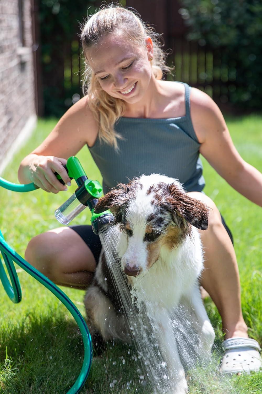 Foam and rinse pet shower